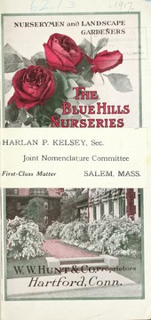 Cover of: The Blue Hills Nurseries [catalog]