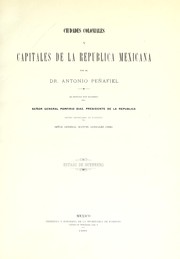 Cover of: Ciudades coloniales y capitales de la República Mexicana.