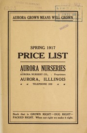 Cover of: Spring 1917 price list