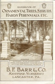 Cover of: Handbook of ornamental trees, shrubs, hardy perennials, etc