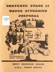 Cover of: Cheyenne stage II water diversion proposal: Medicine Bow National Forest, draft environmental impact statement