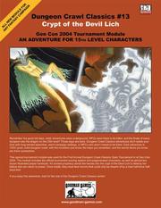 Cover of: Crypt of the Devil Lich