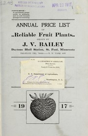 Cover of: Annual price list of reliable fruit plants