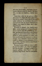 Cover of: Troisie  me suite au me moire a   l'Assemble e nationale le gislative, sur l'importance de maintenir les loix qui organisent le culte catholique en France, ou, Yves Audrein a   ses commettans, pour les pre munir contre les erreurs avance es dans la tribune de la Convention nationale par Jacob Dupont