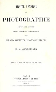 Cover of: Traité général de photographie.