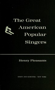 Cover of: The great American popular singers