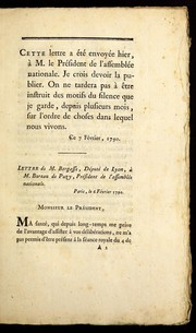 Cover of: Lettre de M. Bergasse, relative au serment de la constitution