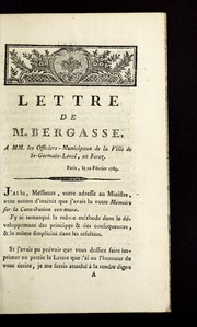 Cover of: Lettre de M. Bergasse sur les Etats généraux. by Nicolas Bergasse
