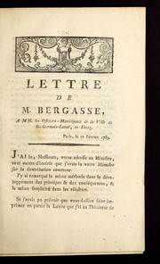 Cover of: Lettre de M. Bergasse sur les E tats-ge ne raux by Nicolas Bergasse