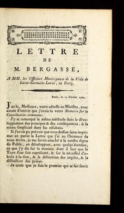 Cover of: Lettre de M. Bergasse sur les E tats-ge ne raux by Nicolas Bergasse