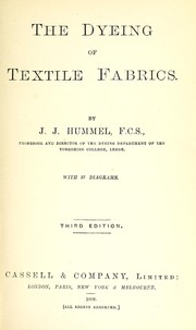 Cover of: The dyeing of textile fabrics