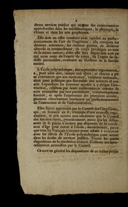 Cover of: Rapport fait par Berthelmy (de la Corre  ze), au nom d'une commission spe ciale, sur l'E cole polytechnique: se ance du 16 fructidor an 7.