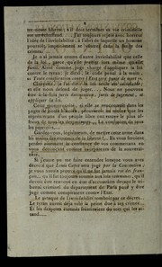 Cover of: Opinion de Charles-Ambroise Bertrand, de pute  par le de partement de l'Orne, a   la Convention nationale, sur Louis Capet