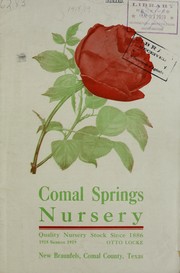 Cover of: Comal Springs Nursery: season 1918-1919