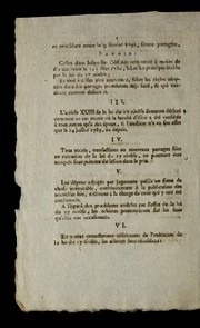 Cover of: Projet de de cret contenant plusieurs articles additionnels aux lois des 17 nivo se & 23 vento se by Berlier, The ophile comte