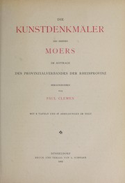 Cover of: Die Kunstdenkmäler des Kreises Moers
