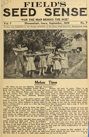 Cover of: Field's seed sense "for the man behind the hoe" by Henry Field Seed & Nursery Co, Henry Field Seed & Nursery Co