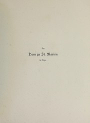 Cover of: Der Dom zu St. Marien in Riga: Baugeschichte und Baubeschreibung