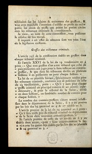 Cover of: Rapport fait par Doche-Delisle (de la Charente), au nom d'une commission spe ciale, sur le traitement des greffiers & commis-greffiers des tribunaux criminels, correctionnels & des juges-de-paix, sur l'e tablissement & le mode de perception au profit du tre sor public de droits de greffe sur les expeditions & actes de livre s a   partie civile dans les tribunaux criminels et correctionnels, et sur ceux a   e tablir par addition a   la loi du 21 vento se sur les actes, prescrits par celle du 11 brumaire concernant les expropriations force es: se ance du 13 flore al an 7.