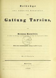 Cover of: Beitr©Þge zur n©Þheren Kenntniss der Gattung Tarsius