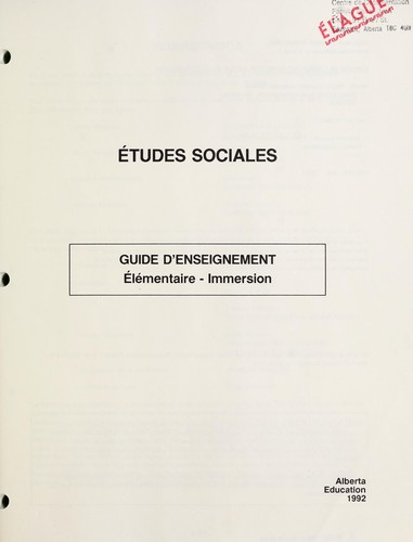 Études sociales (1992 edition) | Open Library