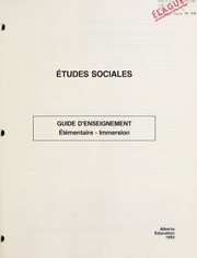 Cover of: Études sociales: guide d'enseignement : élémentaire - immersion.