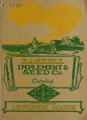 Cover of: Nineteen nineteen catalogue of choice farm, garden and flower seeds, agricultural implements ...