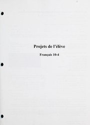 Cover of: Projets de l'élève: français 10-4