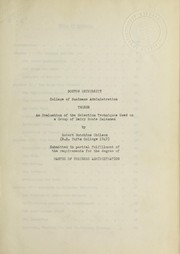 Cover of: An evaluation of the selection techniques used on a group of dairy route salesmen | Robert Hutchins Chilson