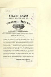 Cover of: Watermelon and cantaloupe seed by Girardeau Seed Company