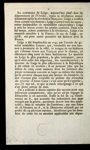 Motion d'ordre de Digneffe sur la re e dification du quartier de la commune de Lie ge appele  Amer-C¿ur by Jean Baptiste Winant Digneffe