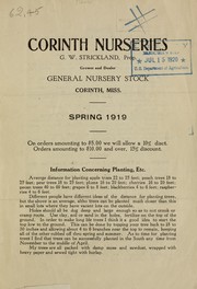 Cover of: General nursery stock: Spring 1919