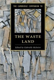 Cover of: The Cambridge Companion to The Waste Land (Cambridge Companions to Literature) by 