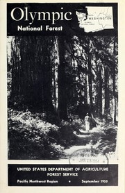 Cover of: Olympic National Forest, Washington, Willamette Meridian, 1953