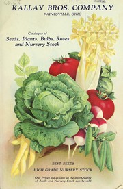 Cover of: Catalogue of seeds, plants, bulbs, roses and nursery stock