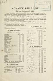 Cover of: Advance price list for the autumn of 1919