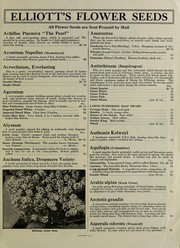 Cover of: Elliott's flower seeds by J. Wilkinson Elliott (Firm)