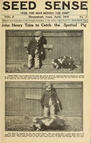 Cover of: Field's seed sense "for the man behind the hoe": Vol. 8, No. 3, April 1919