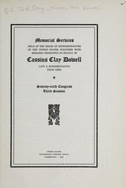 Cover of: Memorial services held in the House of Representatives of the United States by United States. 76th Cong., 3d sess., 1940. House.