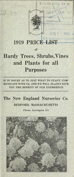 Cover of: 1919 price list of hardy trees, shrubs, vines and plants for all purposes