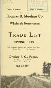 Cover of: Trade list: Spring, 1919