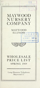 Cover of: Wholesale price list: Spring 1919