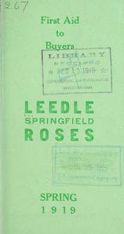 Cover of: Leedle Springfield roses: Spring 1919