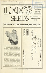 Cover of: Lee's seeds for summer and fall planting