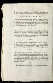 Cover of: Projet de de cret relatif aux e migre s, destine  a   e tre propose  a   l'Assemble e nationale dans la se ance du samedi 22 octobre 1791