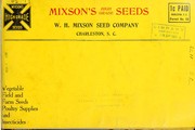 Cover of: Wholesale price list by W.H. Mixson Seed Co. (Charleston, S.C.)