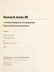 Cover of: Assessing marijuana consequences: selected questionnaire items