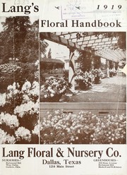 Cover of: Lang's floral handbook