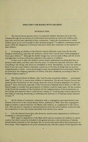Cover of: Letter to the presidents of the national conferences of bishops concerning directory for Masses with children: Directorium de Missis cum pueris : November 1, 1973