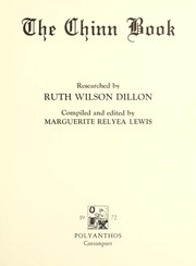 The Chinn book by Ruth Wilson Dillon